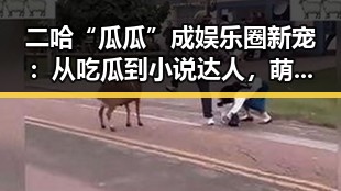 二哈“瓜瓜”成娱乐圈新宠:从吃瓜到小说达人,萌态百出引网友炸锅🤭