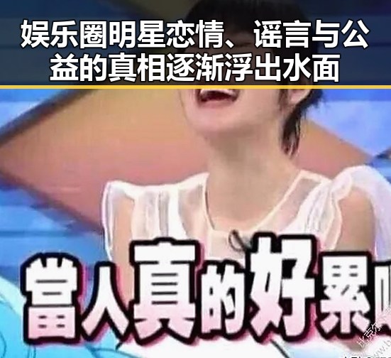 娱乐圈明星恋情、谣言与公益的真相逐渐浮出水面